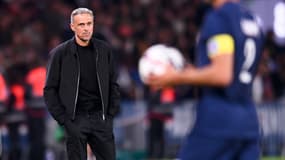 Luis Enrique lors du match PSG-Brest (3-1, L1), le 14 septembre 2024