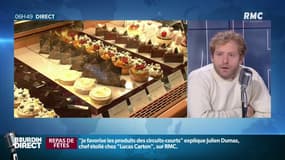 Julien Dumas, chef étoilé du restaurant Lucas Carton: "Le vin, c'est la prolongation du plat, c'est un peu sa garniture. Sur la bpûche, il faut partir sur un Vouvray ou un cidre."