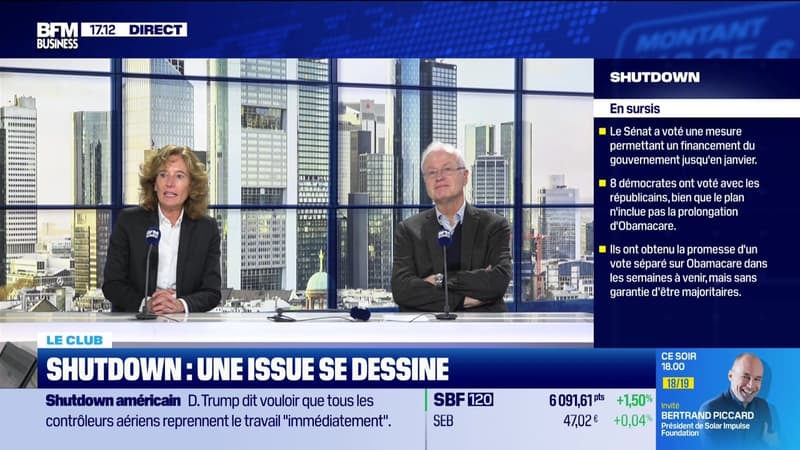 Le Club : "La fin du shutdown, "antidoute" à la chute des marchés ?" - 10/11