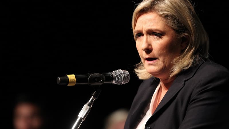 Marine Le Pen lors d'un meeting dans le Nord où elle est candidate aux régionales