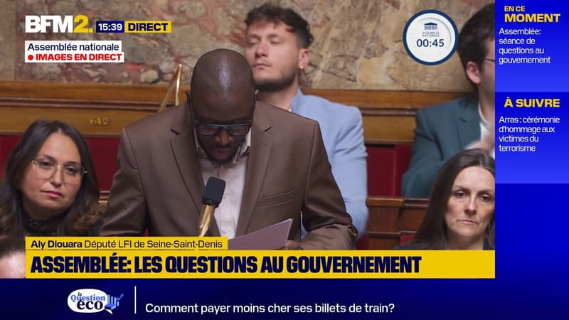 Le député LFI Aly Diouara dénonce un contrôle au faciès lors des questions au gouvernement à l'Assemblée