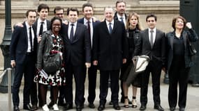 L'équipe de campagne d'Emmanuel Macron, en mai 2017