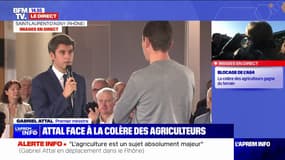 "C'est un sujet absolument majeur": dans le Rhône, le Premier ministre fait face à la colère des agriculteurs
