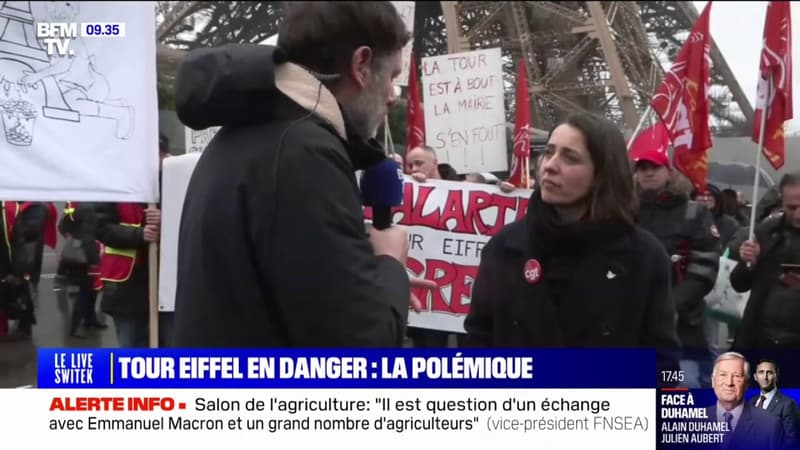 Tour Eiffel en mauvais état: Sophie Binet (CGT) espère 