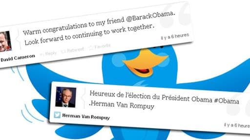 Les hommes politiques félicitent Baracj Obama sur Twitter.
