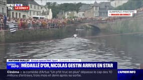 Le champion olympique Nicolas Gestin accueillit en star à Quimperlé ans le Finistère