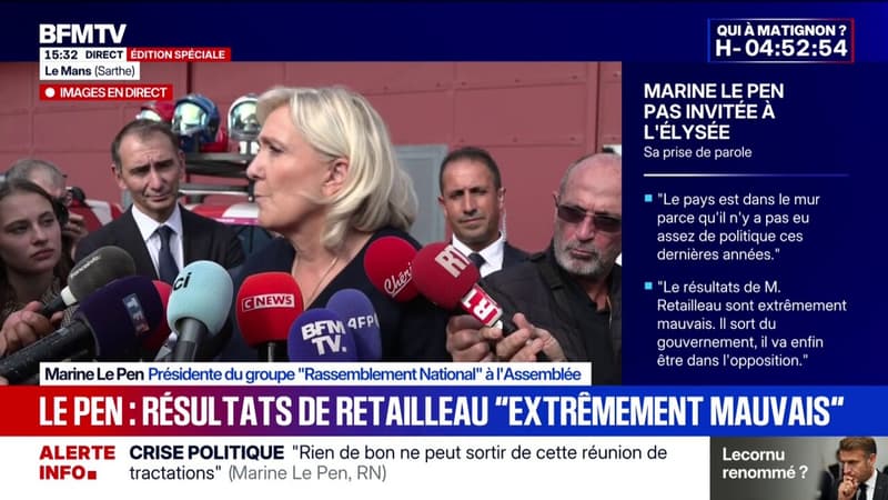 Marine Le Pen affirme que « LFI combat la Ve République », tandis que le RN 