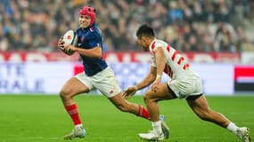 Louis Bielle-Biarrey auteur de deux essais pour le XV de France face au Japon, 9 novembre 2024