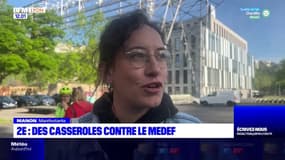 Lyon: des casseroles contre le Medef dans le 2e arrondissement