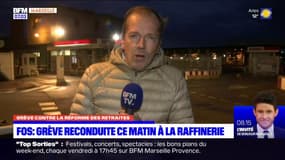 Réforme des retraites: le mouvement de grève reconduit ce matin à la raffinerie de Fos-sur-Mer