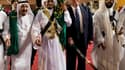 Le président américain Donald Trump et le roi Salmane de l'Arabie saoudite (g) lors d'une cérémonie à Ryad, le 20 mai 2017