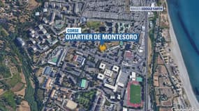 La fusillade a eu lieu dans le quartier de Montesoro à Bastia.