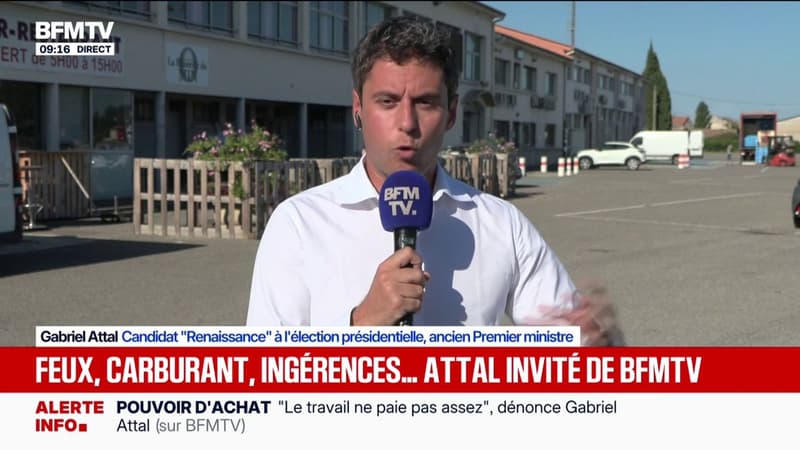Gabriel Attal dénonce des ingérences qui tentent de "voler le choix démocratique des Français"
