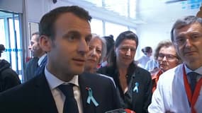 Emmanuel Macron au CHU de Rouen