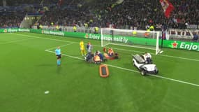 Ferro blessé lors de OL-Benfica, le 5 novembre 2019