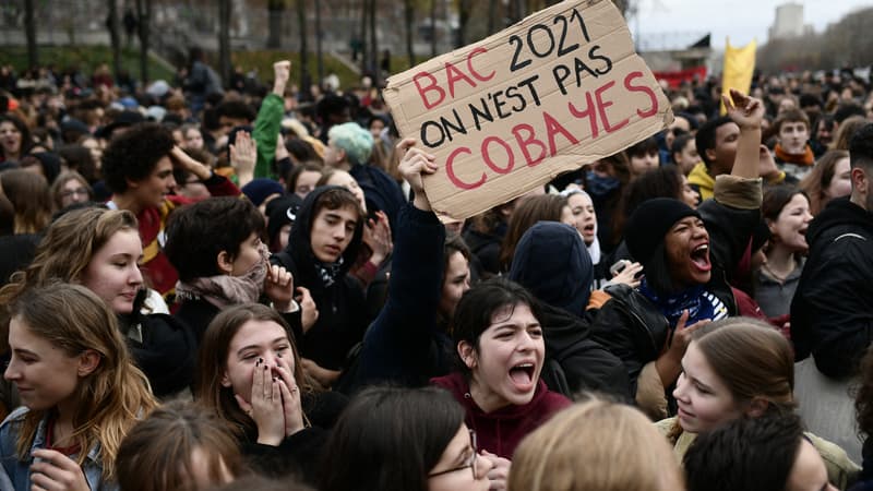 Une manifestation lycéenne contre les réformes de l'Éducation nationale en décembre 2018