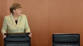 La chancelière allemande Angela Merkel à la réunion hebdomadaire de son cabinet à Berlin le 13 avril 2016