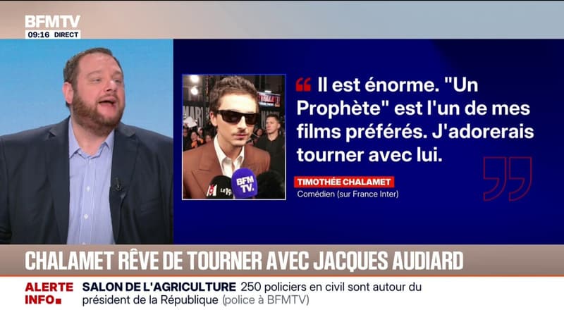 Timothée Chalamet a assuré rêver "de tourner avec Jacques Audiard"