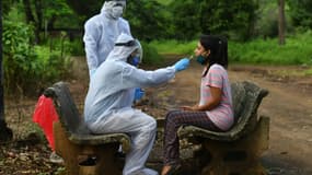 Test du coronavirus à Nashik, en Inde, le 13 septembre 2020