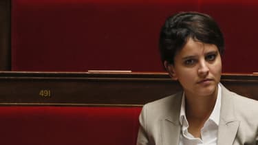 La ministre des Droits des femmes, Najat Vallaud-Belkacem, porteuse du projet de loi pour l'égalité entre les hommes et les femmes