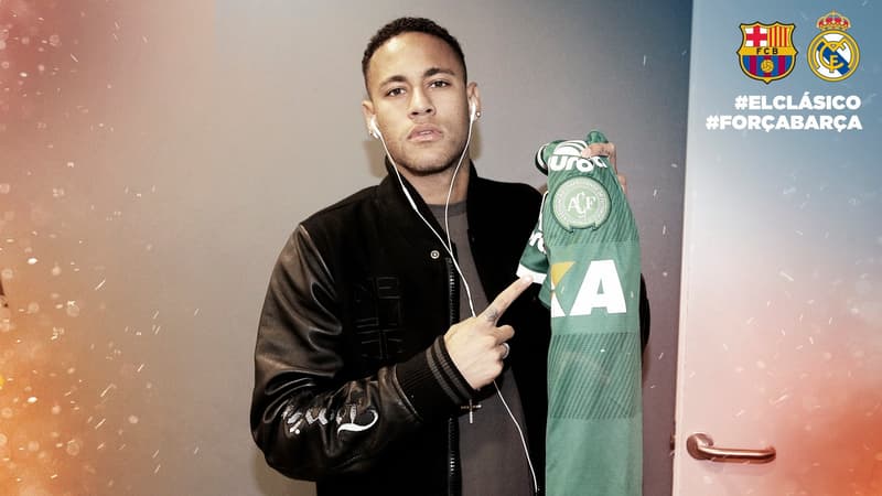 Neymar arrive pour le Clasico avec le maillot du Barça