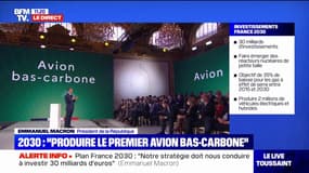 Emmanuel Macron: "Produire en France à l'horizon 2030 le premier avion bas-carbone, c'est tout à fait faisable"
