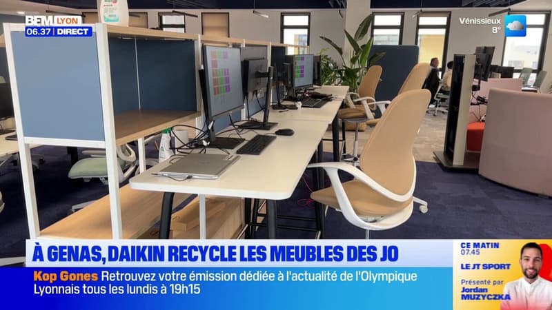 Rhône: à Genas, Daikin recycle les meubles des Jeux olympiques