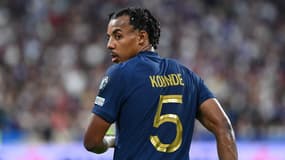 Jules Koundé; lors du match France-Grèce (1-0), comptant pour les qualifications à l'Euro 2024, le 19 juin 2023