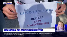 Strasbourg: des policiers manifestent contre la réforme de la police judiciaire