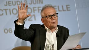 Le délégué général du festival de Cannes Thierry Frémaux en conférence de presse à Paris, le 3 juin 2021