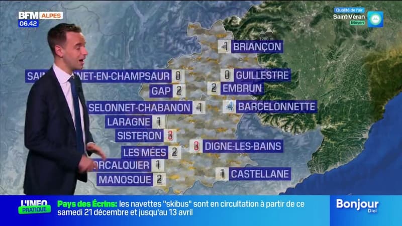 Météo: la couverture nuageuse s'intensifie en journée, 7°C à Briançon et 13°C à Sisteron