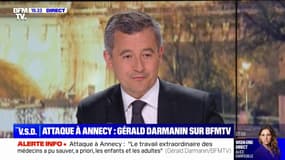 Gérald Darmanin: "Le travail extraordinaire des services de secours et des médecins a pu sauver a priori les enfants et les adultes"