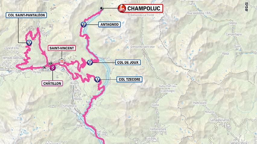 Parcours de la 19e étape du Tour d'Italie 2025 Parcours de la 19e étape du Tour d'Italie 2025