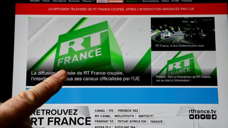 Déjà suspendue dans l'UE, la chaîne russe RT France voit ses avoirs gelés