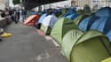 Les migrants ont récemment été évacués du camp qu'ils avaient établi à La Chapelle