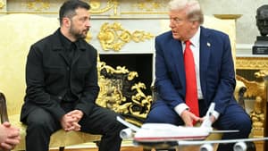 Donald Trump et Volodymyr Zelensky, à la Maison-Blanche ce lundi 18 août.