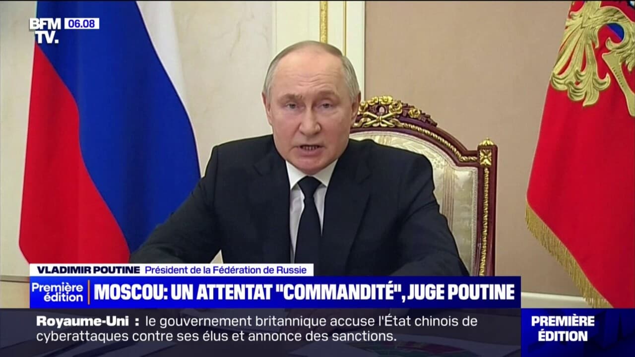 Attentat De Moscou Poutine évoque Une Attaque Commanditée Et Pointe Encore Kiev 6519