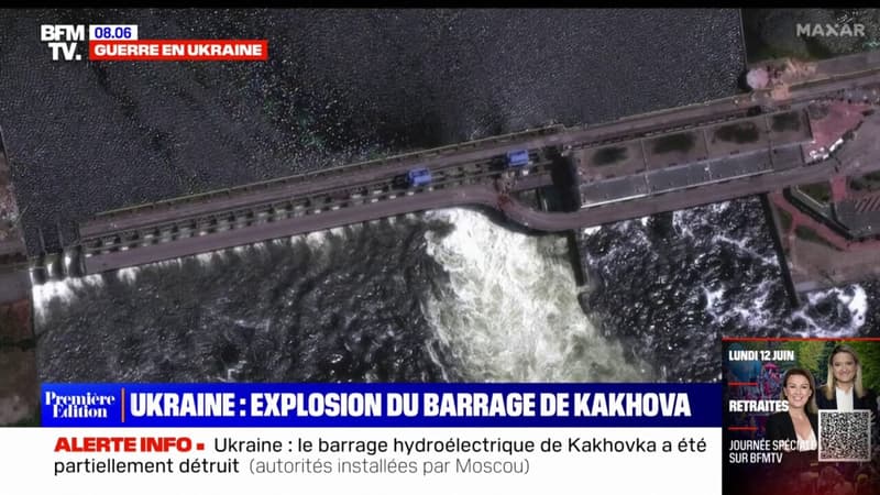 Ukraine: le barrage hydroélectrique de Kakhovka partiellement détruit, Kiev accuse la Russie d'un 
