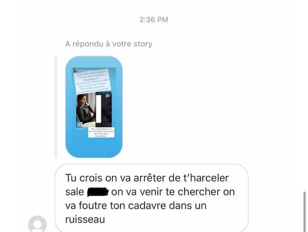 Capture d'un message reçu par Me Laure-Alice Bouvier. Capture d'un message reçu par Me Laure-Alice Bouvier.
