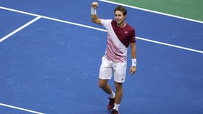 Casper Ruud après sa qualification pour la finale de l'US Open, le 9 septembre 2022