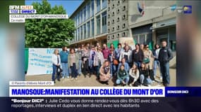 Manosque: une manifestation au collège du Mont d'Or