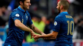 Olivier Giroud et Karim Benzema