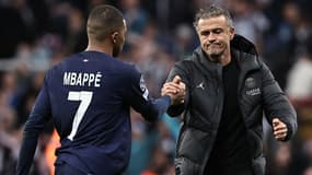 Kylian Mbappé et Luis Enrique en octobre 2023