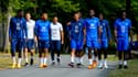 Kylian Mbappé et les joueurs de l'équipe de France à Clairefontaine, 12 juin 2023