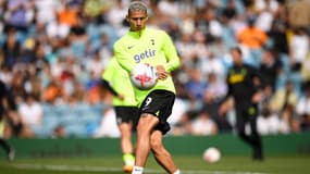 Richarlison lors de l'échauffement avec Tottenham avant le match contre Leeds, le 28 mai 2023.