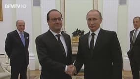 François Hollande et Vladimir Poutine à Moscou, le 26 novembre. 