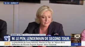 "Nous sommes 8 députés, mais nous en valons 80", estime Marine Le Pen