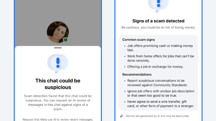 En cas d'arnaque détectée, la fonction fournira des informations et des suggestions d'actions à prendre. 