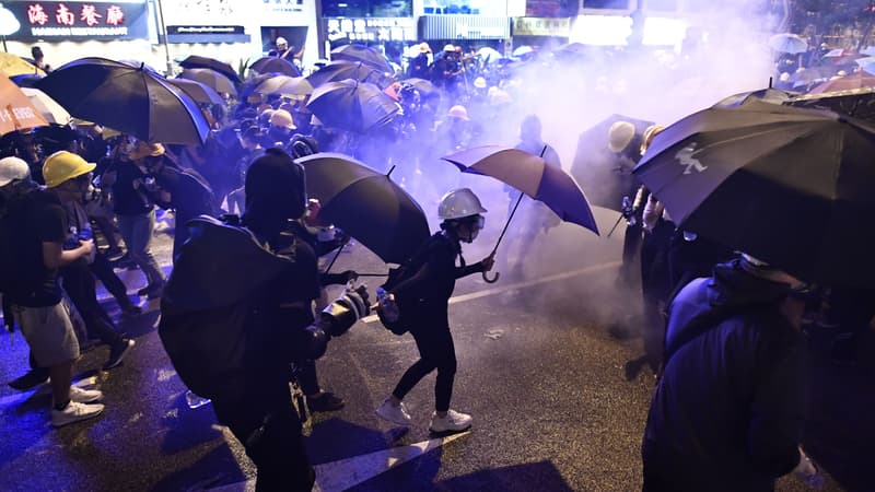 Une manifestation à Hong Kong
