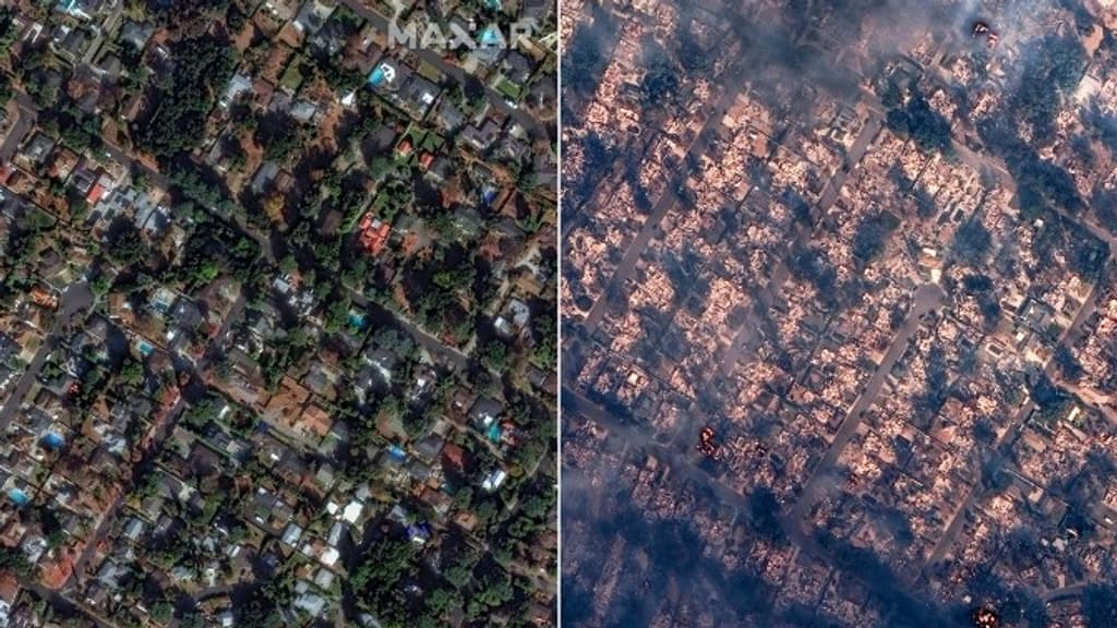 Une image satellite des feux qui ravagent la Californie, janvier 2025